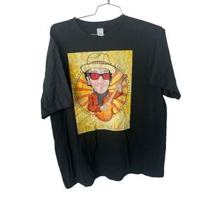 Elvis Costello Tour Concert Band T Shirt Black XXL Graphic Tee Shirt 100% Cotton